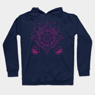 Abstract Doodle Flower Hoodie